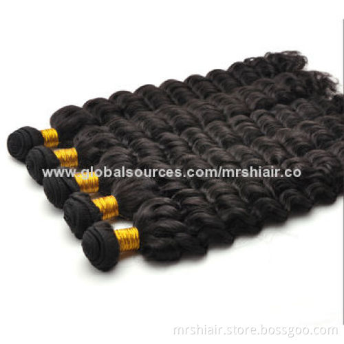 20-inch Natural Color Water Wave Unprocessed Peruvian Virgin Hair